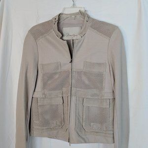 Max Azria Pocket Zipper Leather Jacket Size XS